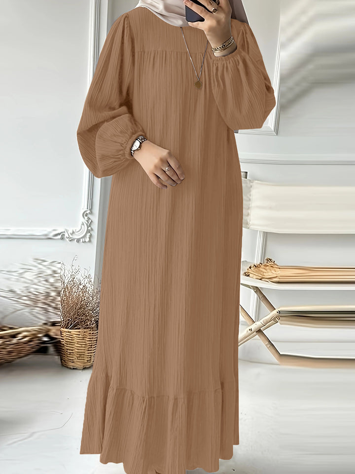 Maxi dress for ladies in lightweight cotton blend Lune London