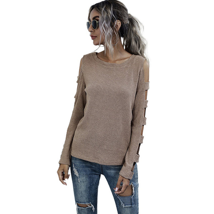 Women Ribbed Sleeveless Décolleté Top Lune London