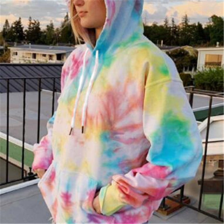 Casual women's hoodie with unique batik design Lune London