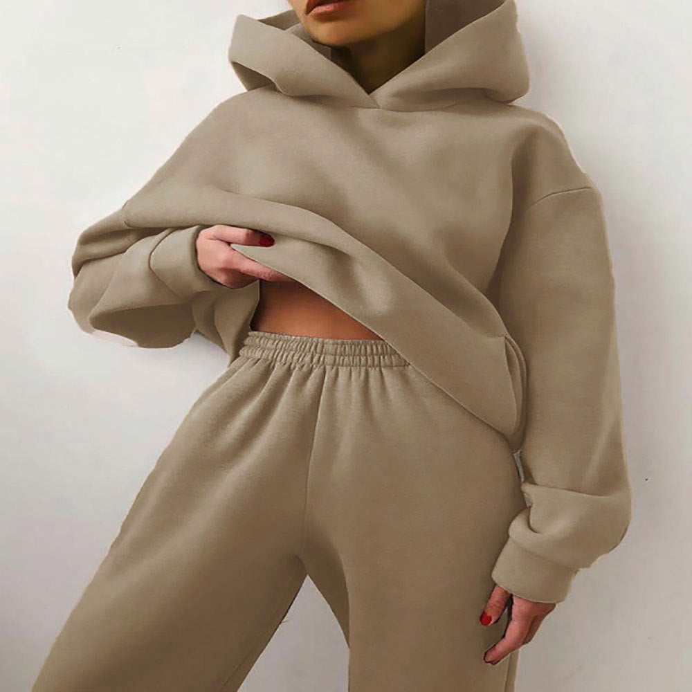 Ensemble de sweat à capuche surdimensionné et de pantalon de jogging pour femmes Chic & Stil