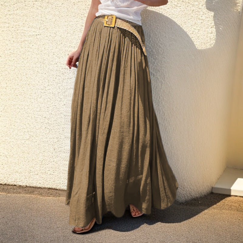 Maxi skirt for women with a flowing cut and elastic waist Lune London