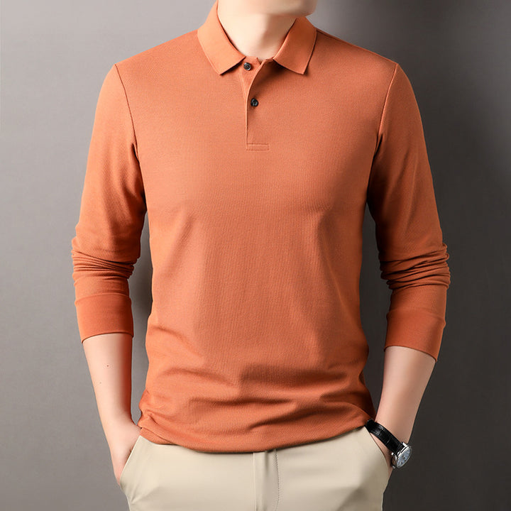 Long sleeve polo shirt for men in breathable functional material Lune London