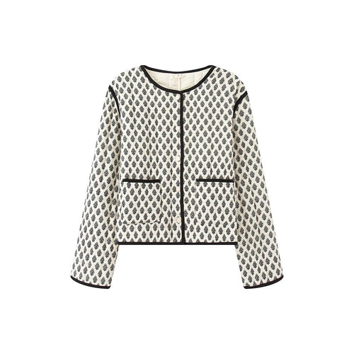 Ladies Elegant Blazer with Chic Floral Pattern and Style