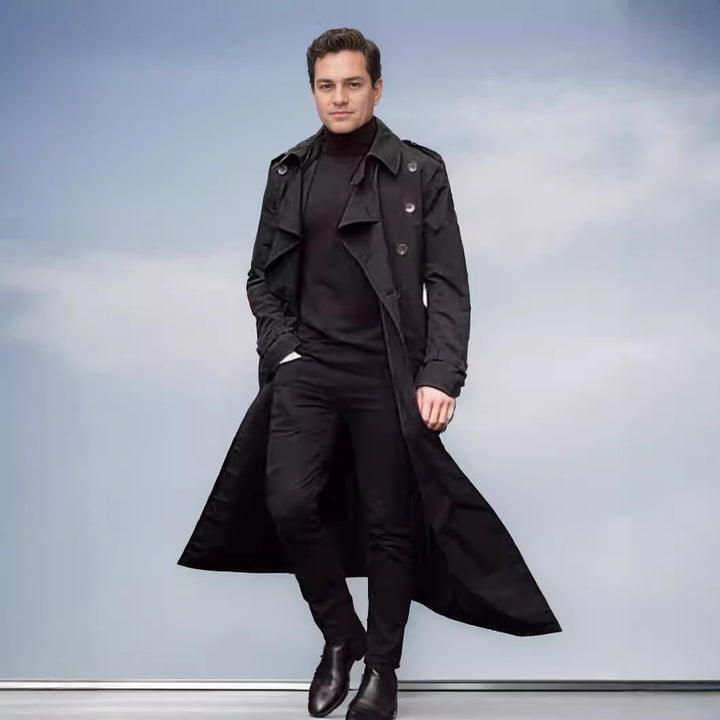 Elegant trench coat for men with adjustable belt and classic details Lune London