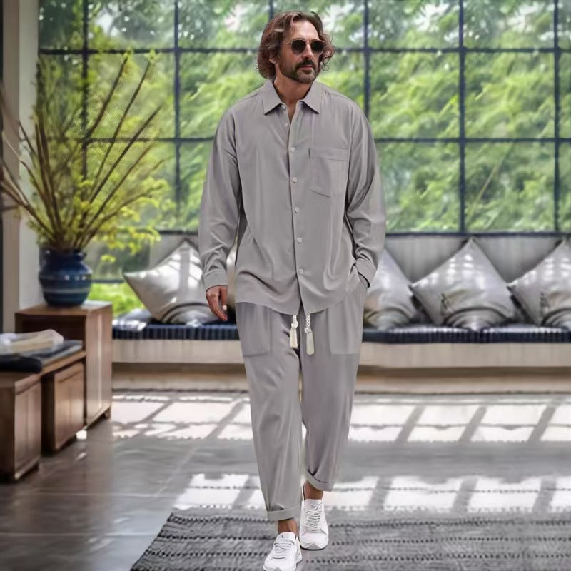 Casual set for men with high-quality satin surface Lune London