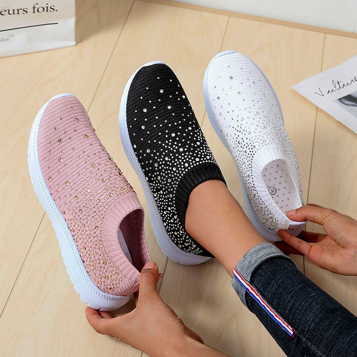 Ladies Sparkling Comfort Slippers Lune London