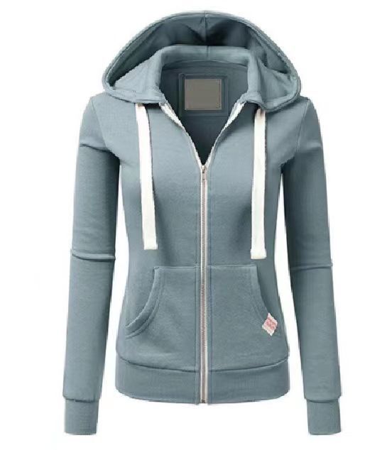 Sporty women's hoodie with full zip and practical pockets Lune London