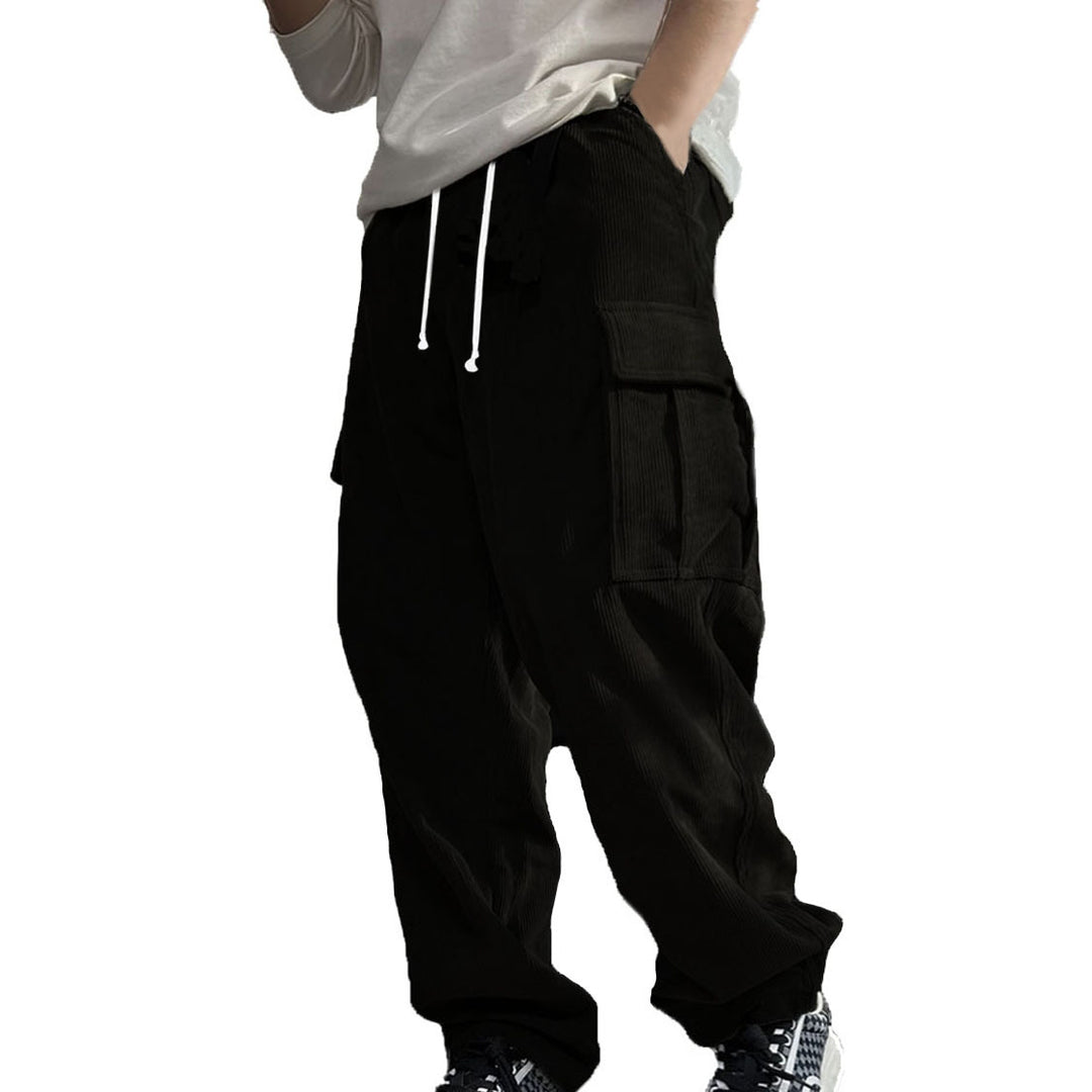 Men's Casual Cargo Pants with Soft Cord Material Lune London