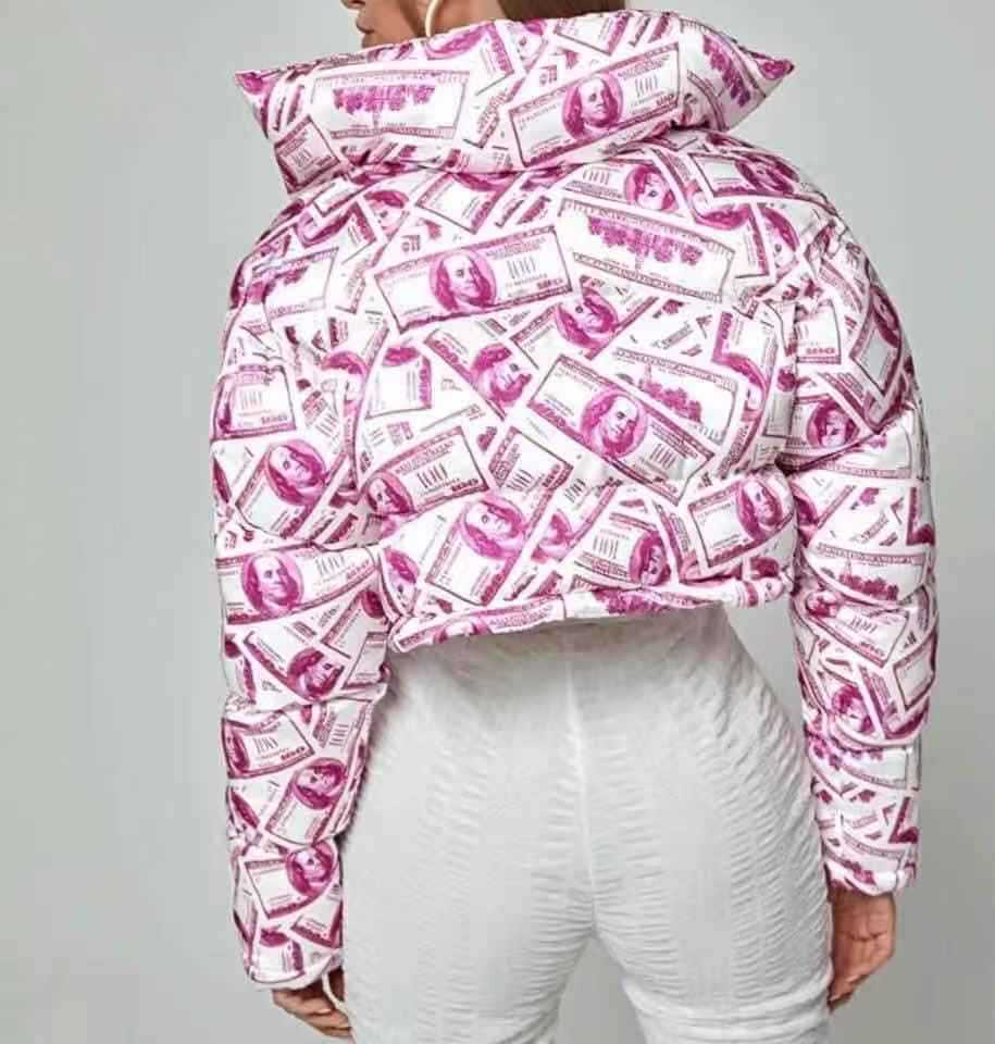 Trendy cropped quilted jacket for women with Dollar Lune London design
