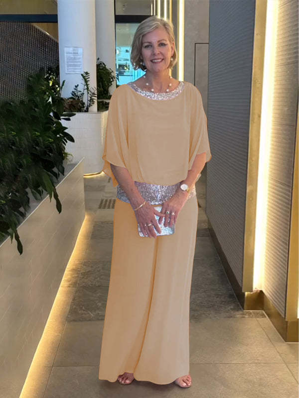 Ladies elegant and airy jumpsuit with sparkling belt Lune London