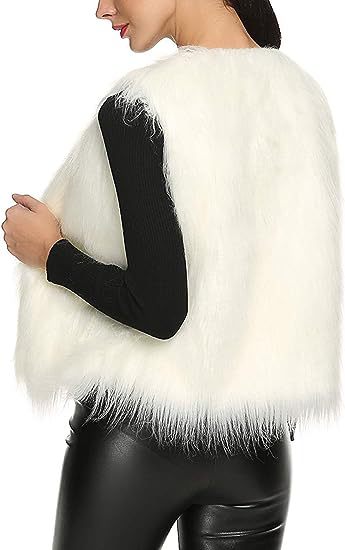 Ladies Soft Faux Fur Gilet with Open Cut and Soft Inner Lining Lune London