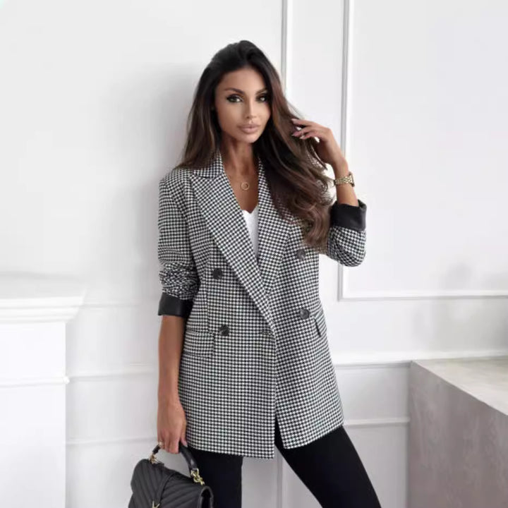 Ladies Elegant Blazer with Animal Print Lune London