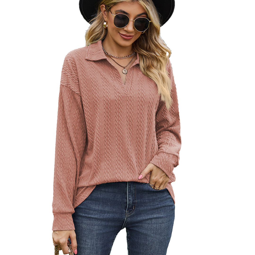 Casual women's sweater with textured cable pattern Lune London