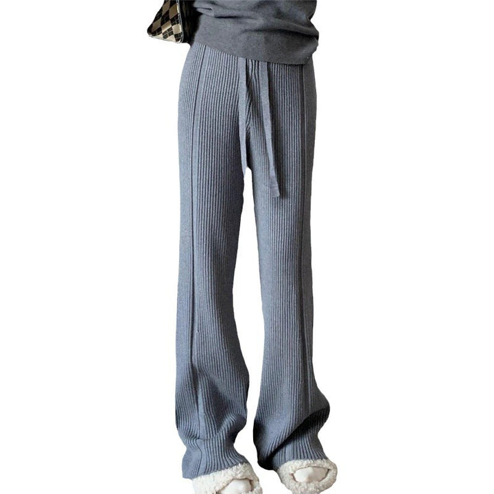 Pantalon plissé pour femme avec taille haute et ceinture ajustable Chic & Stil