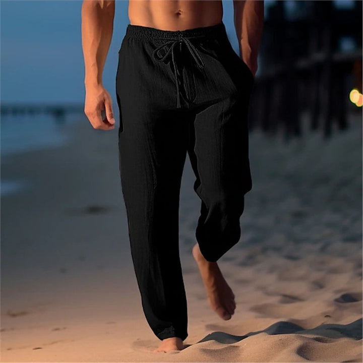 Breathable beach pants for men with adjustable belt Lune London