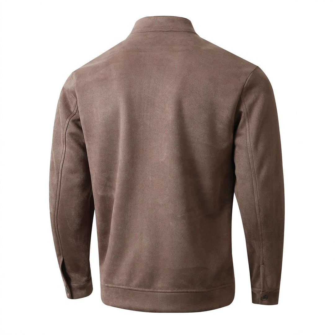 Men's fleece jacket with modern stand-up collar and soft inner lining Lune London