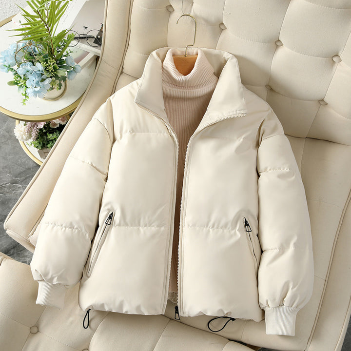 Women's fashion and insulated down jacket with high collar and deep pockets Lune London