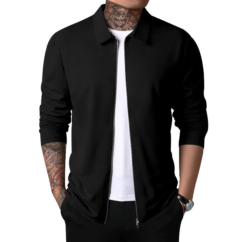 Chic and Style zipped sporty polo shirt for men