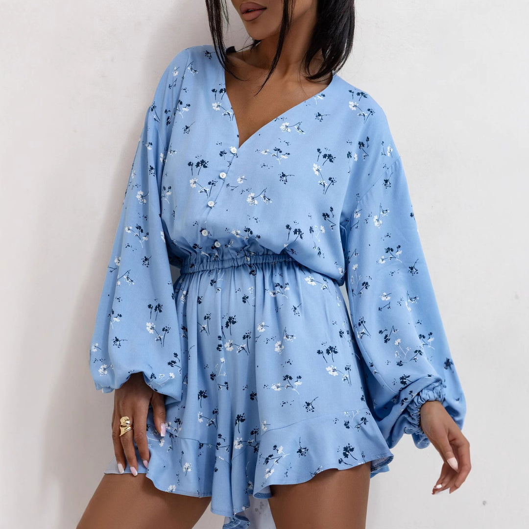 Lune London Floral Pattern Women's Blouse Dress