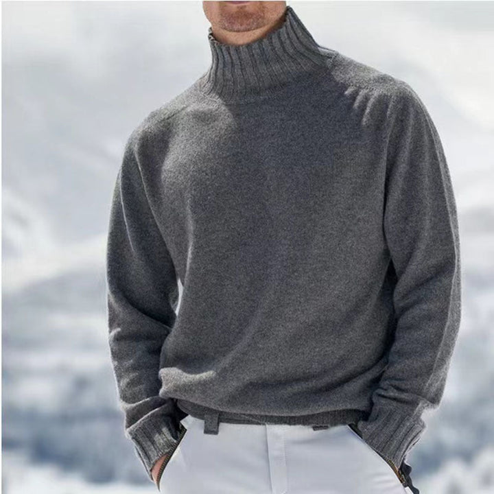 Men's Turtleneck Sweater Made Of High-Quality Wool with Textured Details Lune London