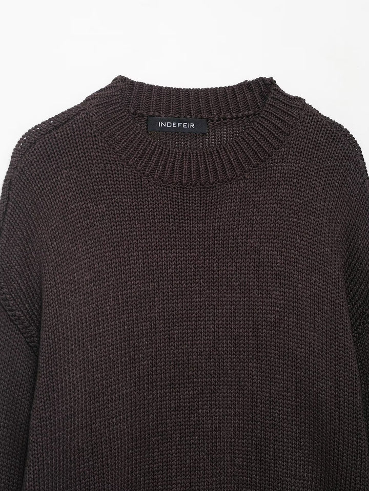 Casual sweater for women with oversized fit and textured pattern Lune London
