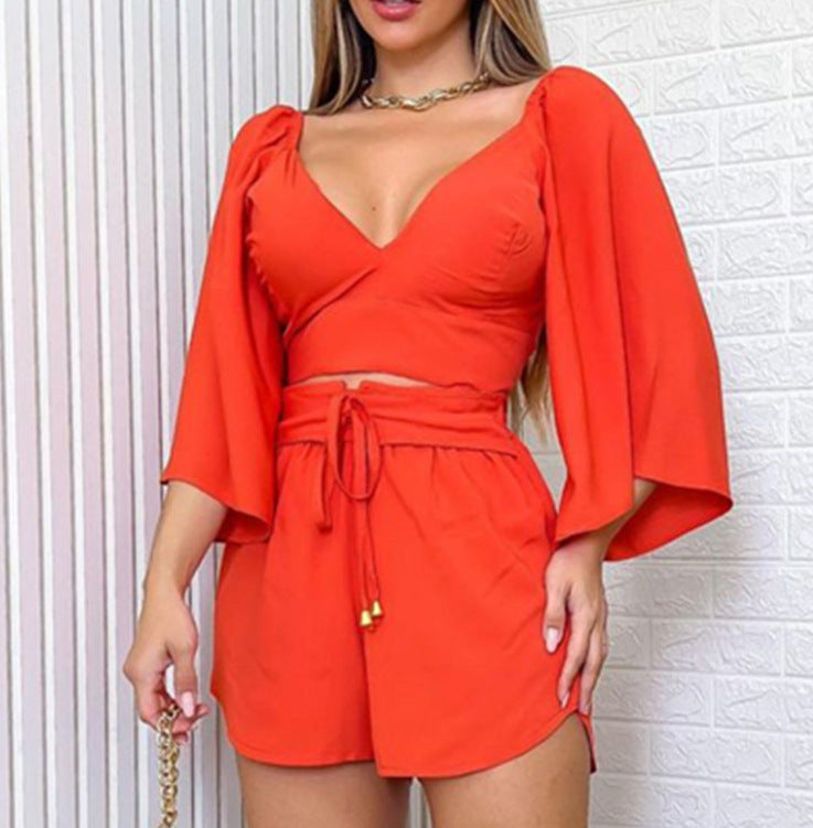 Ladies elegant outfit short top and shorts Lune London
