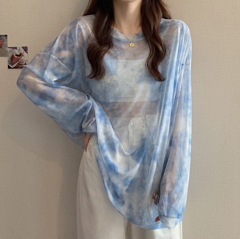 Women's casual oversized shirt with modern pattern Chic & Stil