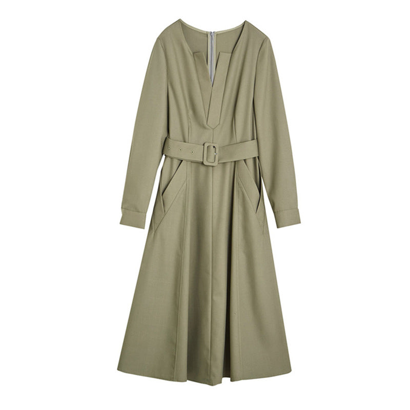 Elegant belted midi dress for women Lune London