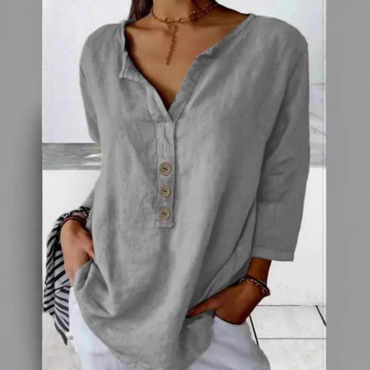 Shirt blouse for women with casual button placket Lune London