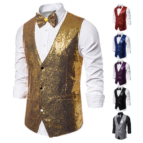 Elegant sequin jacket for men with a classic cut and practical bow tie Lune London