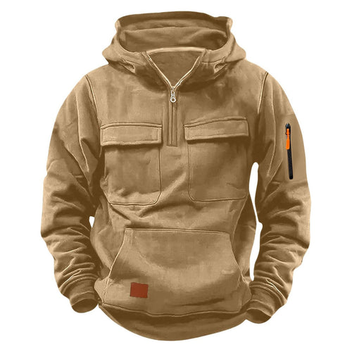 Functional hooded jacket for men with zipper and practical pockets Lune London
