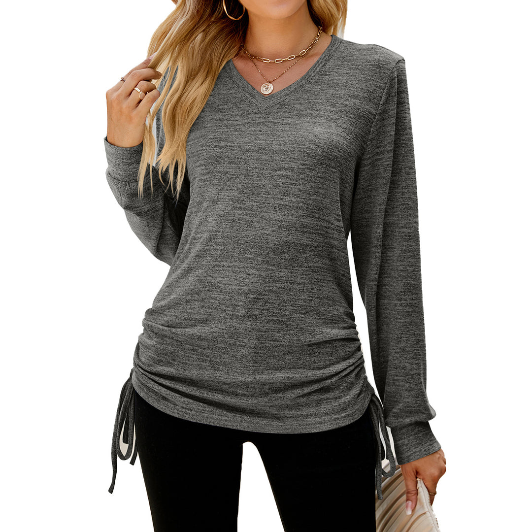 Women Long Sleeve T-shirt with Adjustable Waist Lune London