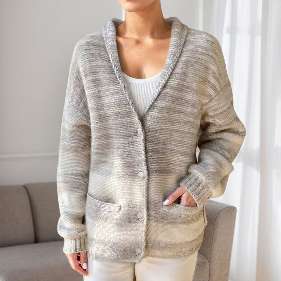 Ladies Patterned Blazer with Elegant Lapels and Pockets Lune London