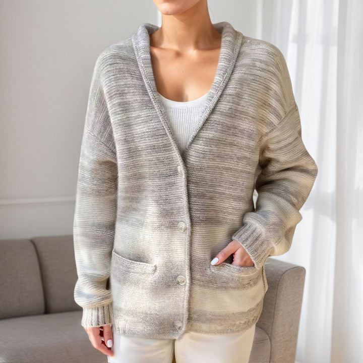 Ladies Patterned Blazer with Elegant Lapels and Pockets Lune London