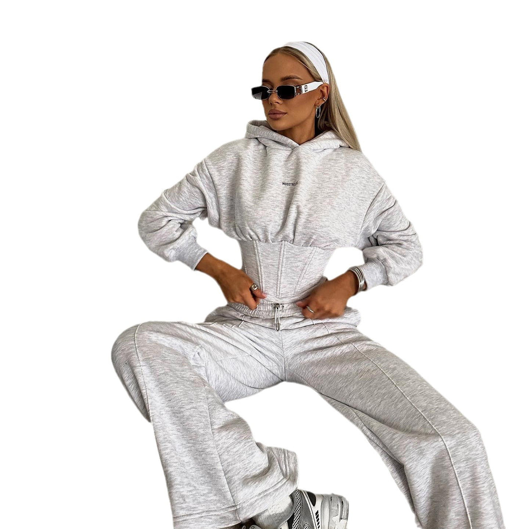 Ladies trendy cropped sweater with laces Lune London