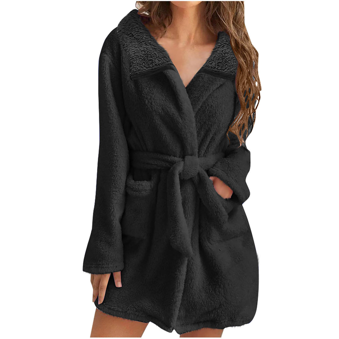 Ladies Cozy Polar Fleece Robe Lune London