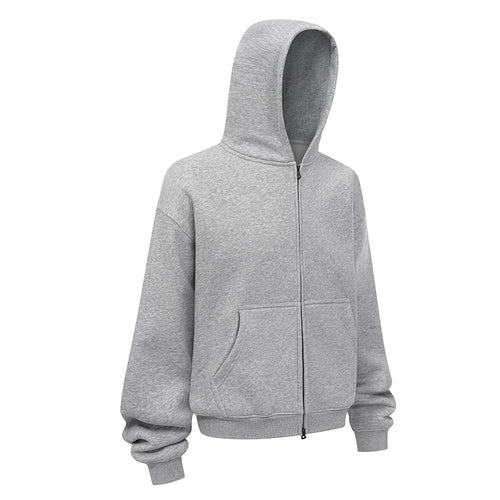 Casual hoodie jacket for women in soft fleece material with practical side pockets Lune London