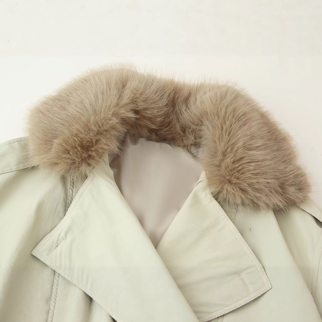 Veste de transition pour femmes tendance avec col en fourrure luxueux Chic & Stil