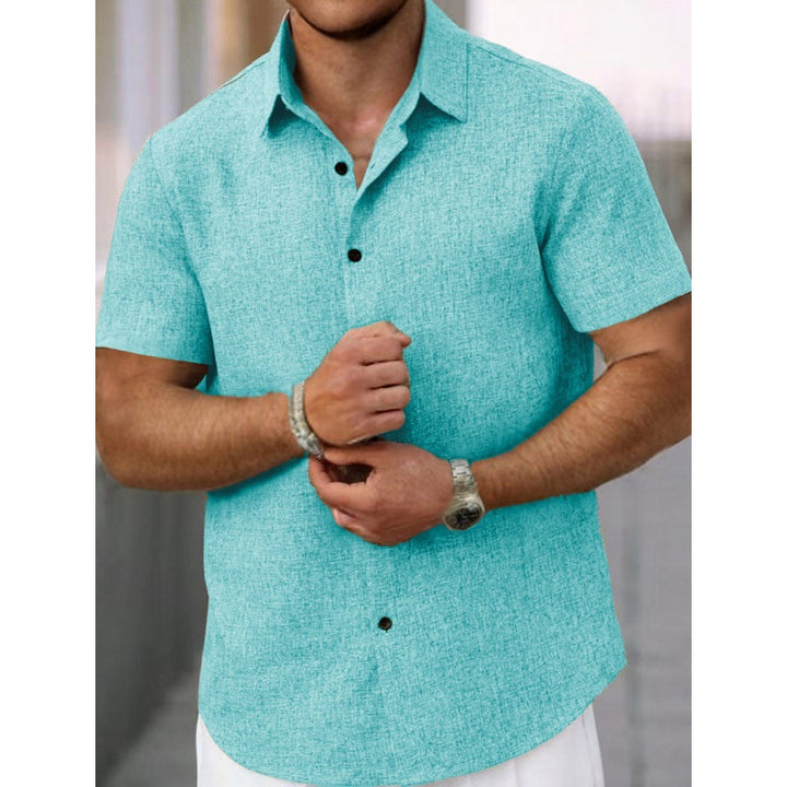 Short sleeve shirt for men in textured fabric Lune London