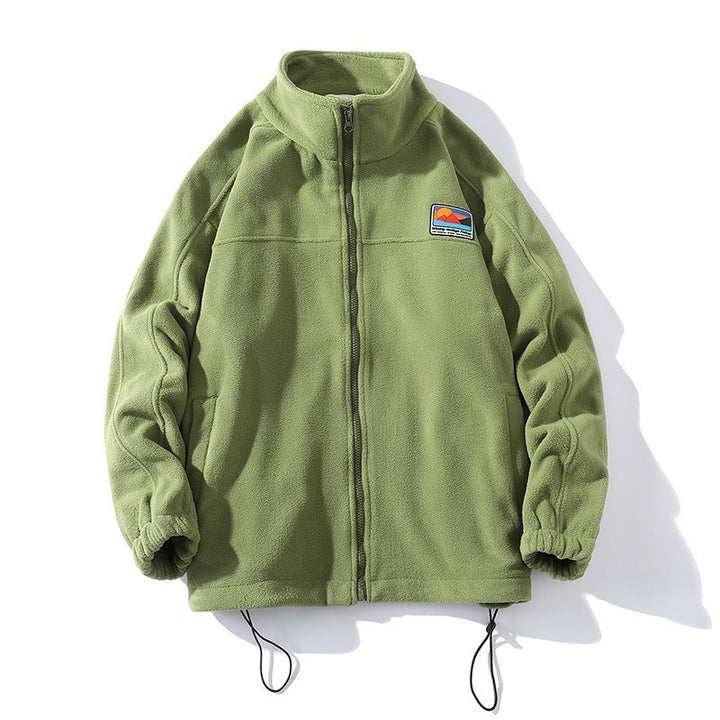 Men's fleece jacket with high collar and practical pockets Lune London