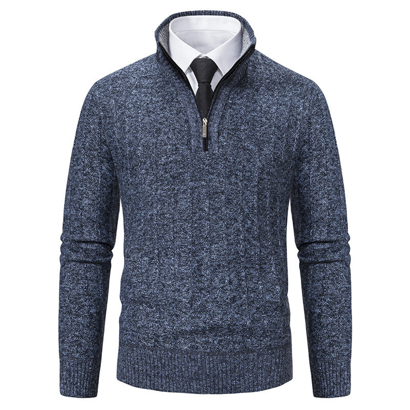 Lune London men's zip-up sweater with high collar