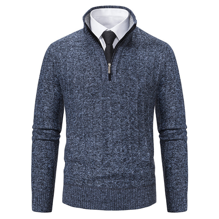 Lune London men's zip-up sweater with high collar