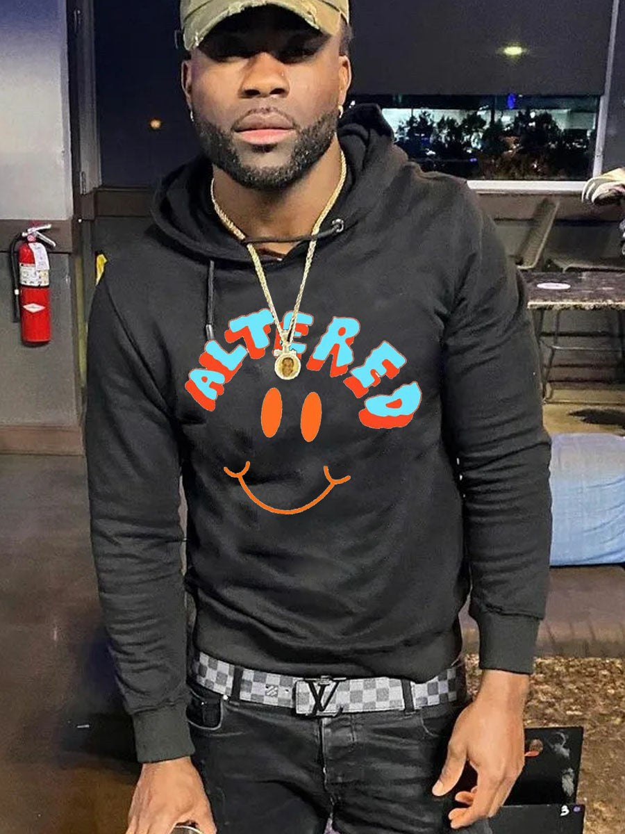 Men's hoodie with a catchy smiley print and a comfortable cut Lune London