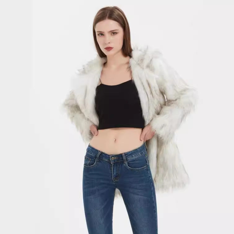 Ladies Cool and Casual Faux Fur Jacket Lune London