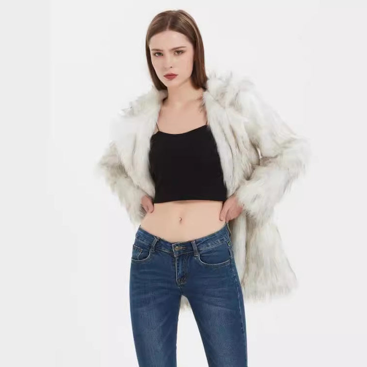 Ladies Cool and Casual Faux Fur Jacket Lune London