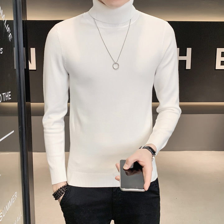 Men's sweater with high collar in soft knit Lune London