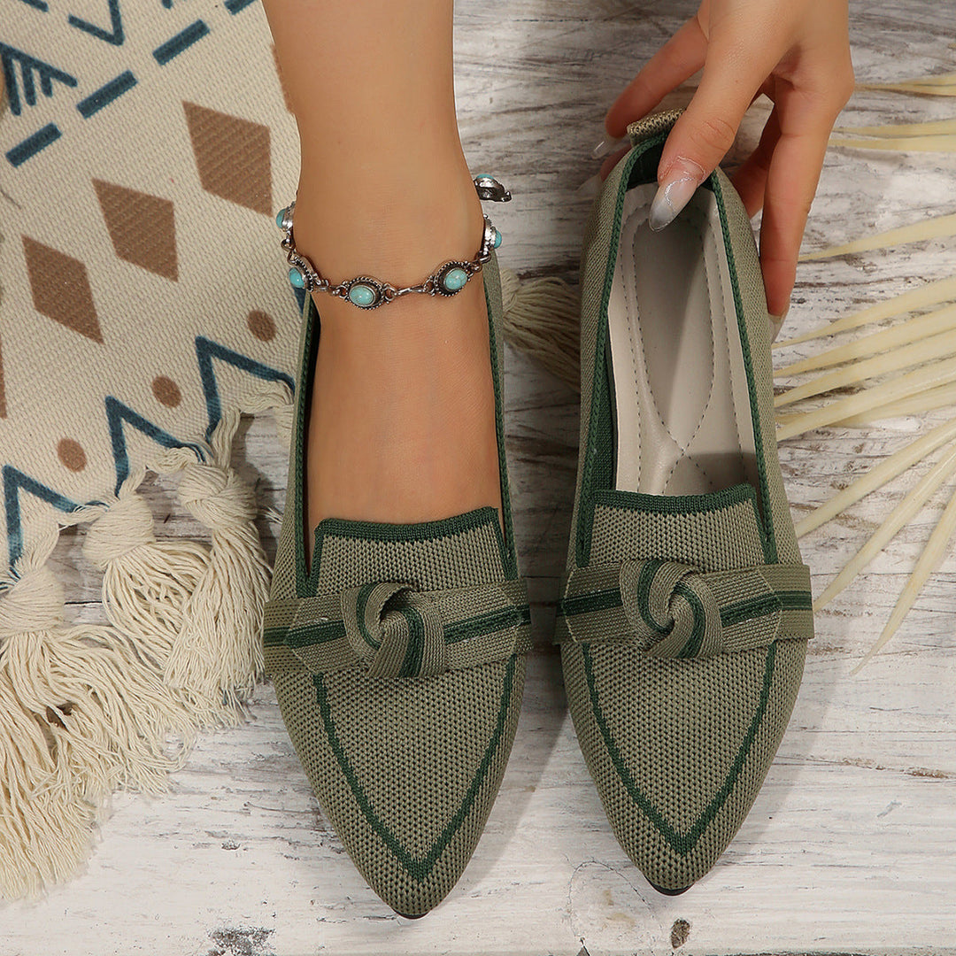 Women's Slip-On Moccasins with Elegant Knot Detail Lune London