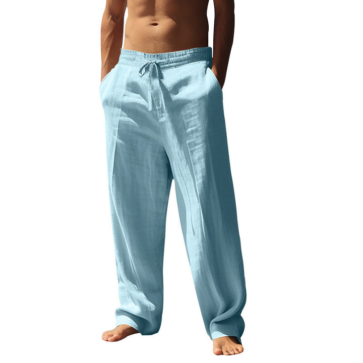 Casual linen pants for men with elastic waistband Lune London