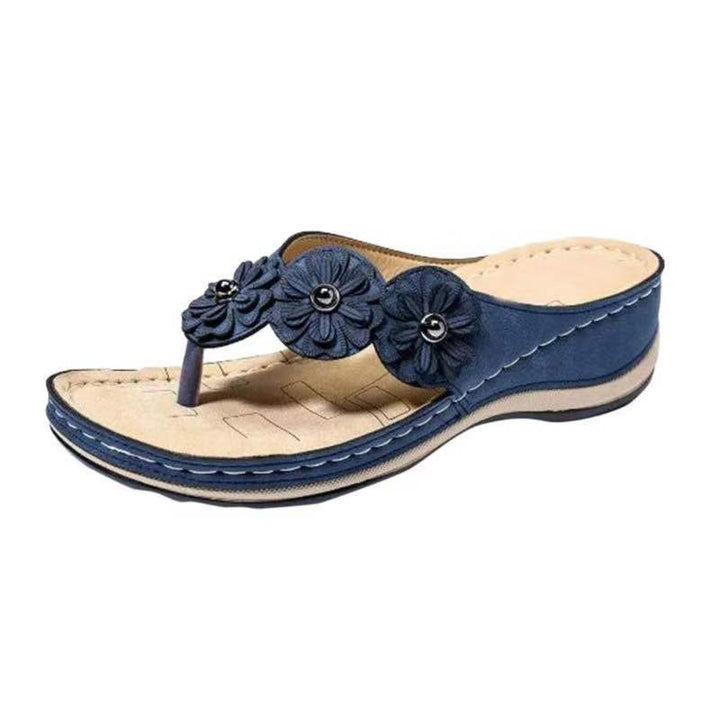 Flower strap sandals for women with ergonomic sole Lune London