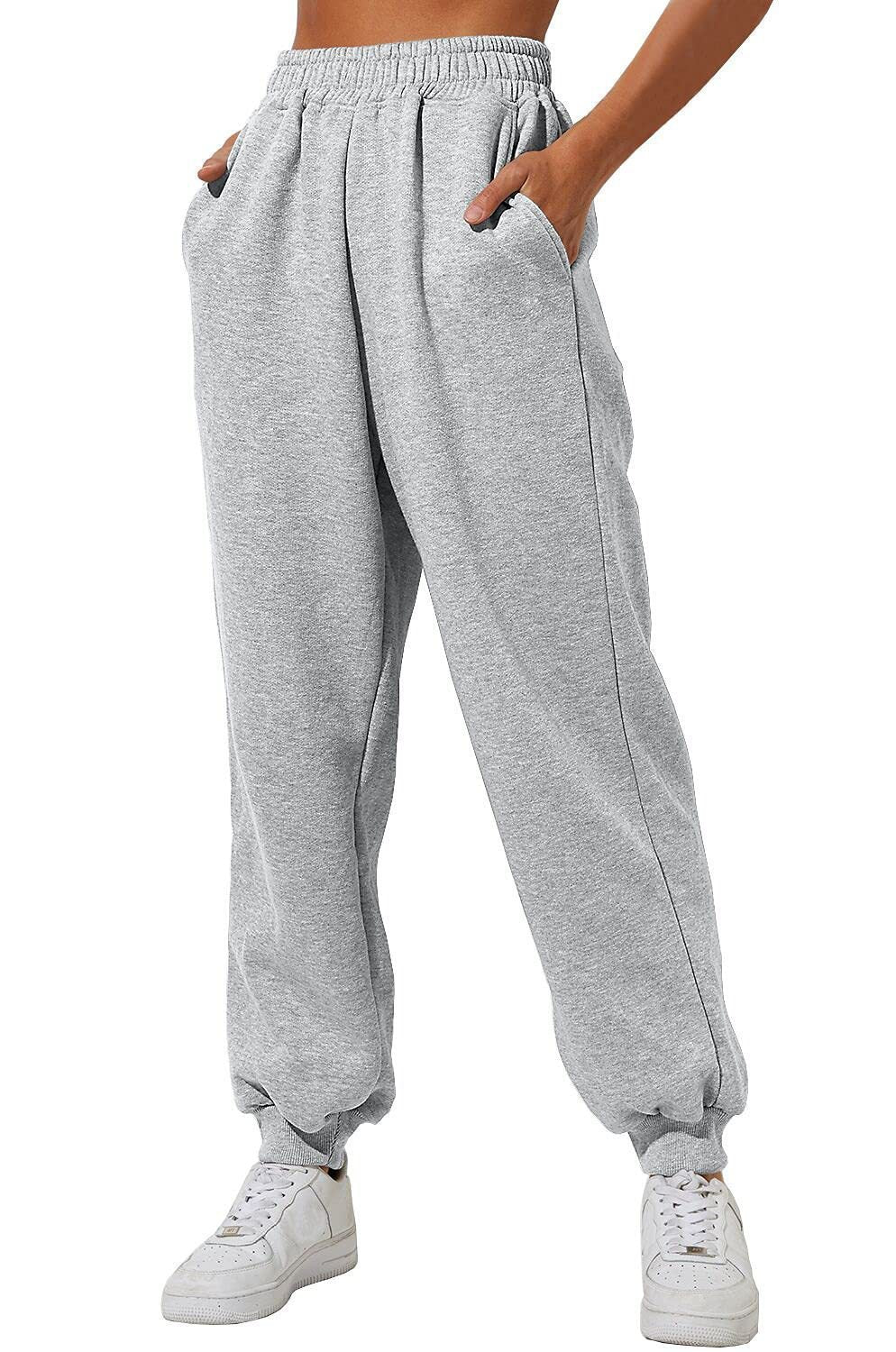 Casual women's jogger pants with elastic waistband and practical pockets Lune London